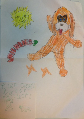 Lotte Langens tekening voor Bommel
